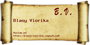Blasy Viorika névjegykártya